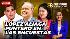 LÓPEZ ALIAGA LIDERA INTENCIÓN DE VOTO, SEGUIDO POR KEIKO Y ÁLVAREZ | Siempre a las ocho