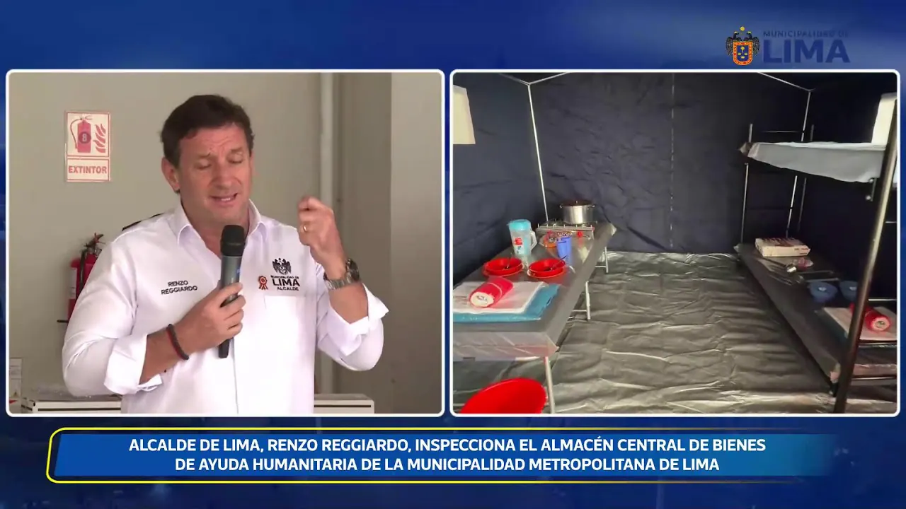 Reproducir: Alcalde de Lima inspecciona almacén central de bienes de ayuda humanitaria | 10 de julio
