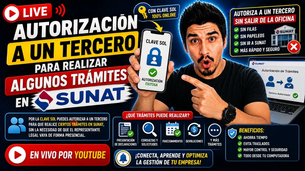 Reproducir: ¿Como autorizar a un tercero para realizar algunos trámites en SUNAT?