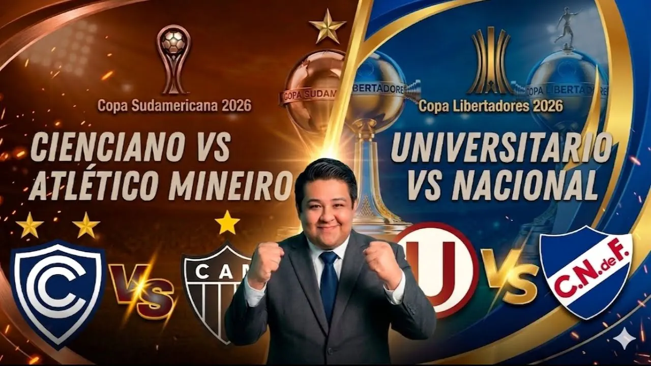 Reproducir: 🔥 Cienciano vs Atlético Mineiro | Universitario vs Nacional 🏆 Sudamericana & Libertadores 2026