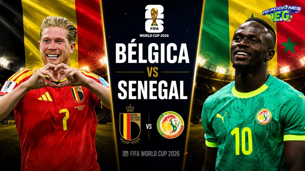 Reproducir: [REACCION] BÉLGICA VS SENEGAL REACCIÓN  EN VIVO | COPA DEL MUNDO 2026