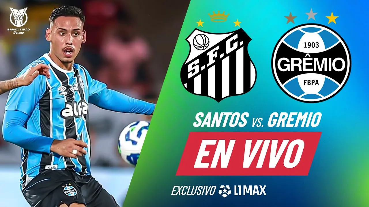 Reproducir: 🔴Santos vs Gremio EN VIVO por la fecha 26 del Brasileirao 2025