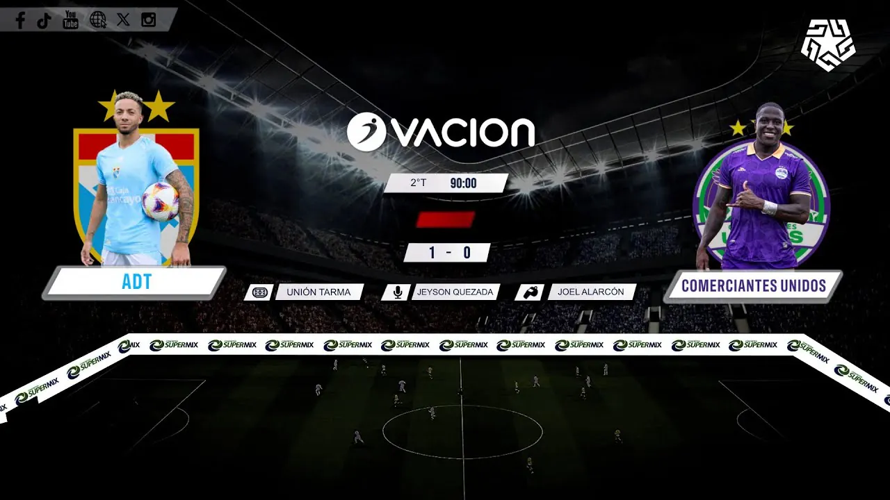 Reproducir: ADT vs Comerciantes Unidos por RADIO OVACION 🔴 #ENVIVO | LIGA 1 TE APUESTO
