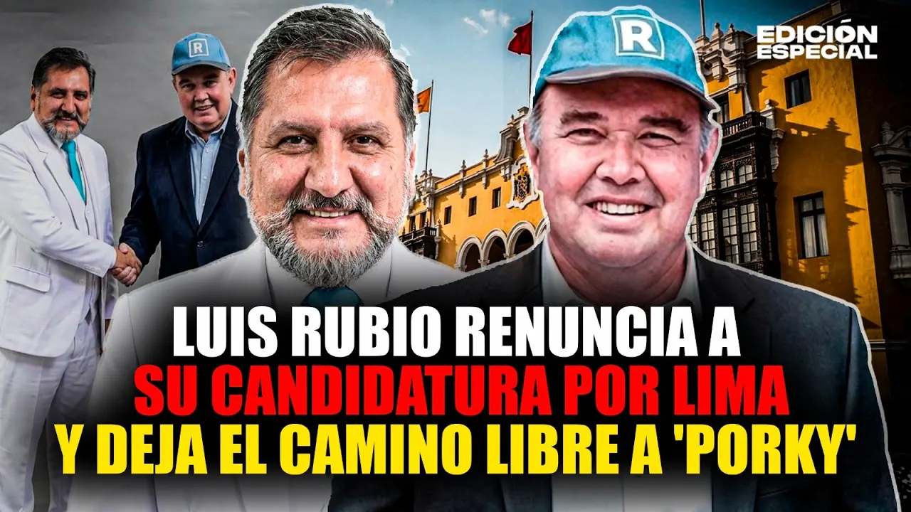 Reproducir: #EnVivo Rafael López Aliaga va por Lima: Luis Rubio renuncia a su candidatura
