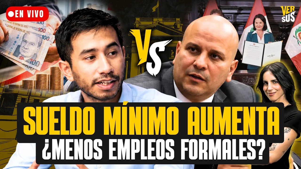 Reproducir: 🟠 ¿MÁS SUELDO, MENOS EMPLEO?: EL DEBATE POR EL AUMENTO DEL SUELDO MÍNIMO A 1300 SOLES | #Versus