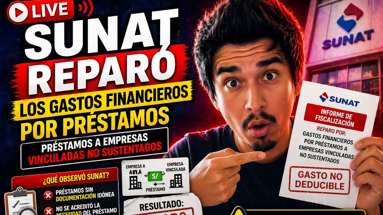 Reproducir: SUNAT reparo los gastos financieros por préstamos a vinculados
