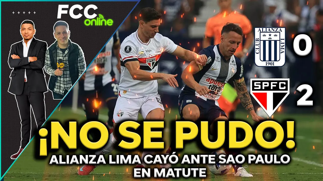 Reproducir: 🔴#ENVIVO ALIANZA LIMA 0 - 2 SAO PAULO: BLANQUIAZULES CAYERON EN MATUTE #FCCONLINE
