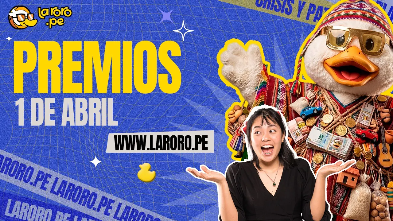 Reproducir: PREMIOS LARORO.PE 01 ABRIL | LARORO.PE 🦆