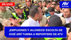 De 5 a 7 | ¡EMPUJONES Y JALONEOS! ESCOLTA DE JOSÉ JERÍ TUMBA A REPORTERO DE ATV - ATV+