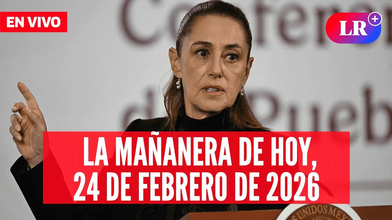 Reproducir: 🔴 Claudia Sheinbaum EN VIVO en la Mañanera de HOY, 24 de febrero de 2026 | #LR