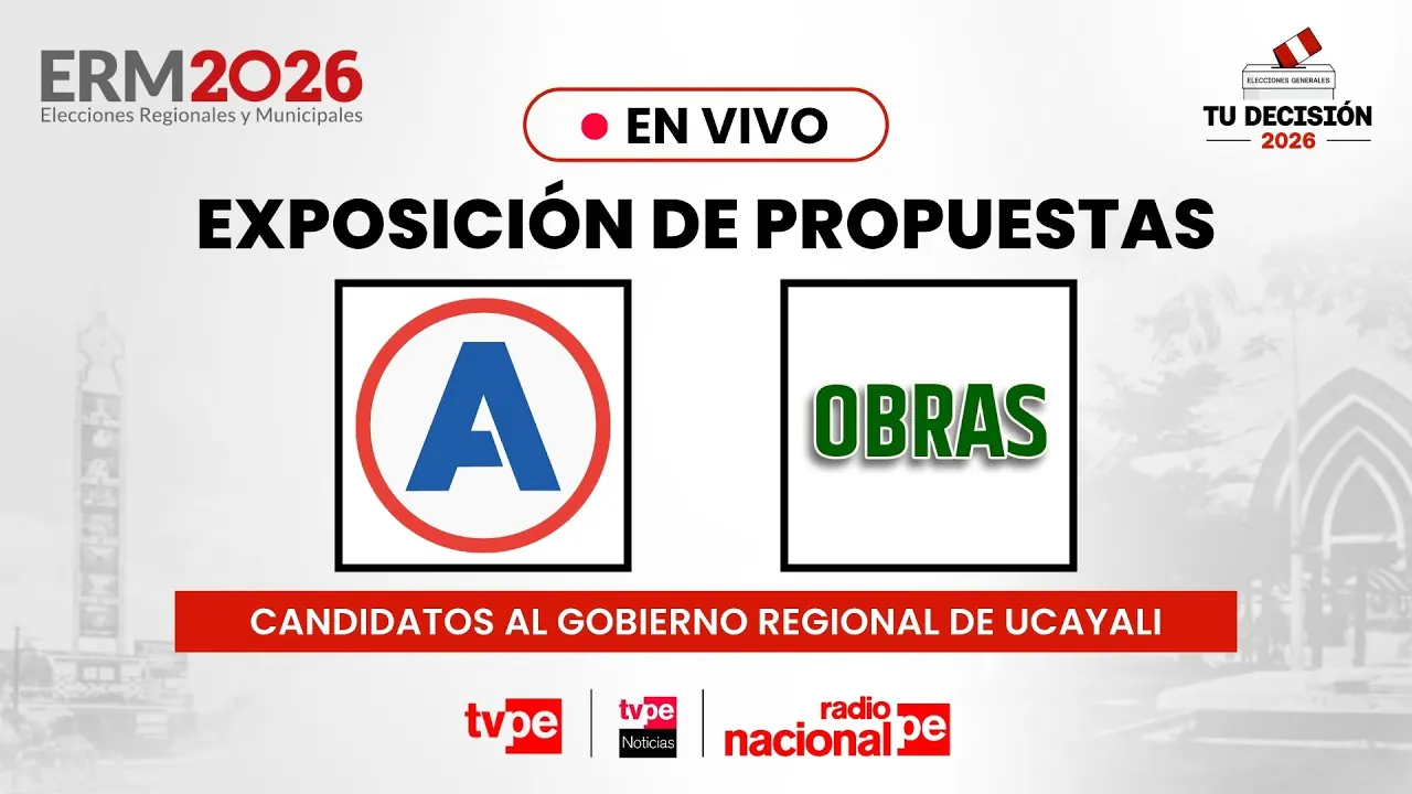 Reproducir: Candidatos gobierno regional de Ucayali: Alianza para el Progreso y Cívico Obras |Tu Decisión 2026