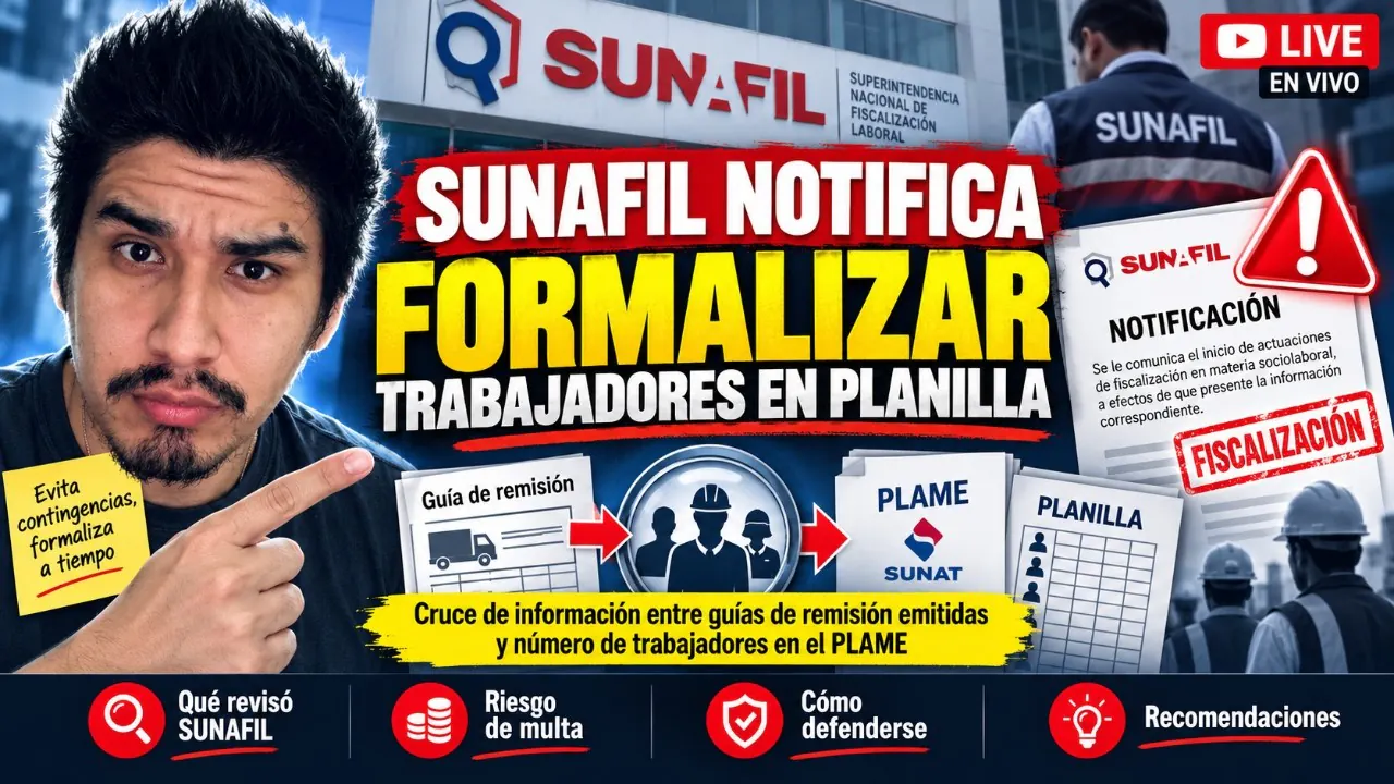 Reproducir: SUNAFIL NOTIFICA A EMPRESAS POR TRABAJADORES INFORMALES