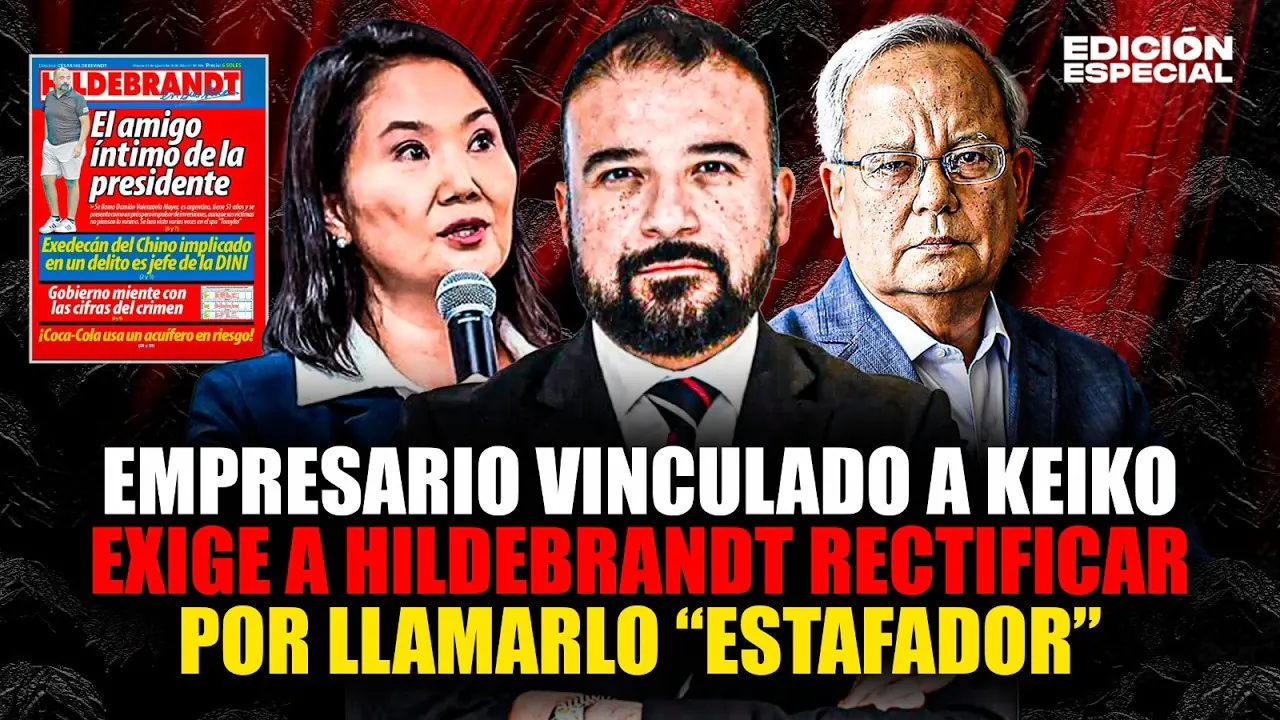 Reproducir: #EnVivo Keiko Fujimori: empresario vinculado a la presidente exige a Hildebrandt rectificar
