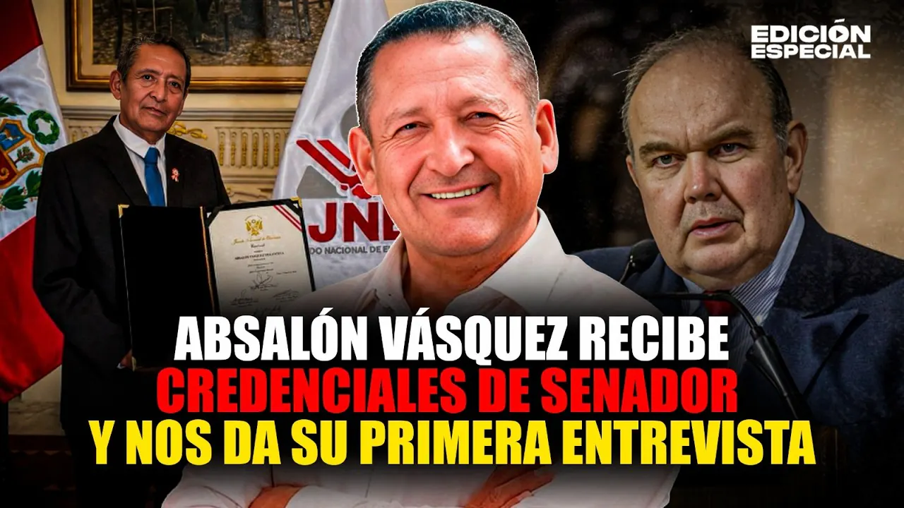 Reproducir: #EnVivo Absalón Vásquez recibe sus credenciales como senador y hoy nos da su primera entrevista