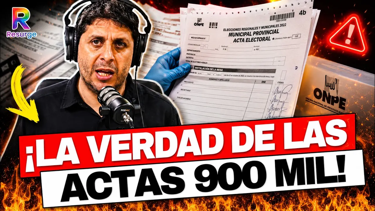 Reproducir: 💥ACTAS 900.000: LA PREGUNTA QUE ONPE Y JNE NO PUEDEN EVADIR