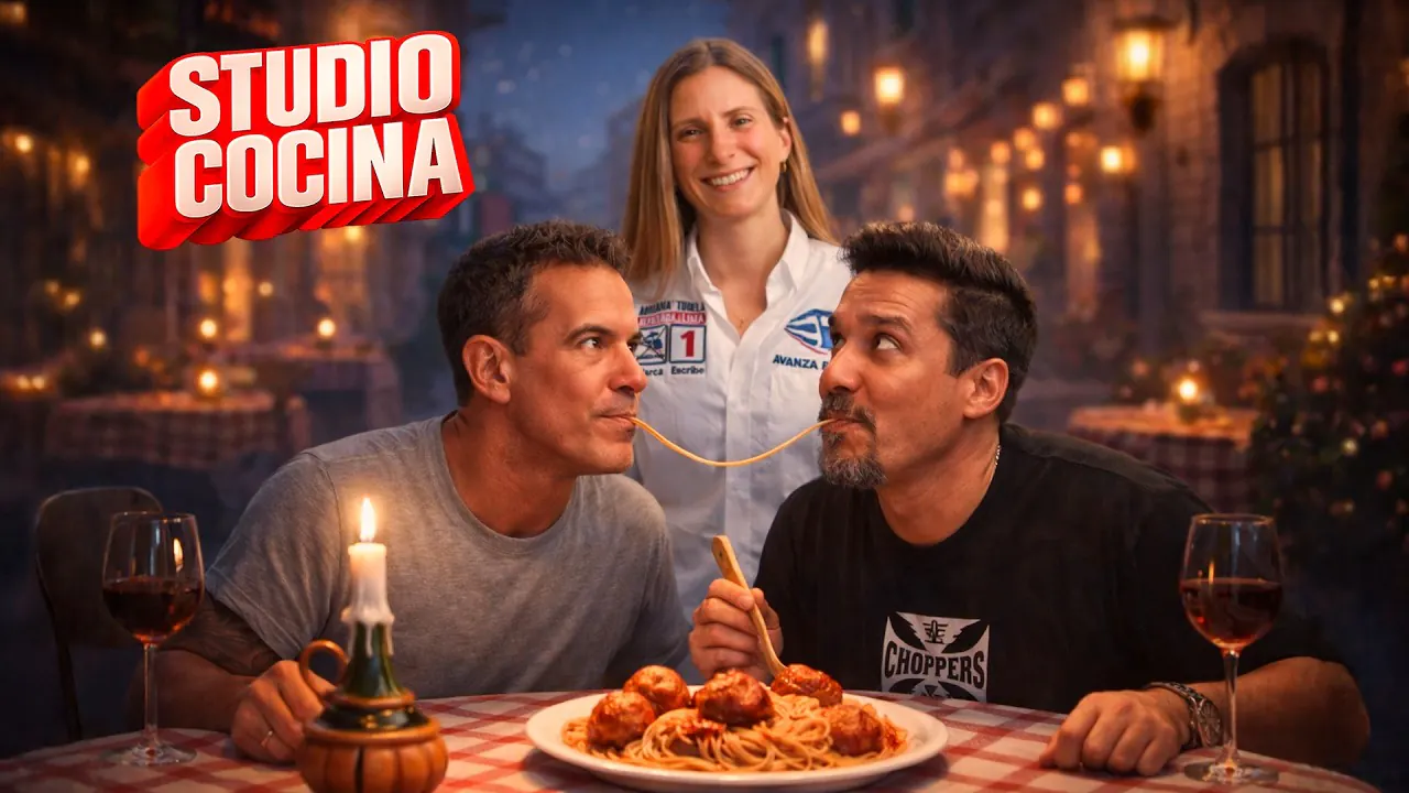 Reproducir: ADRIANA TUDELA SE SUBE AL TREN 🚆 Fideos con Albóndigas I Studio Cocina