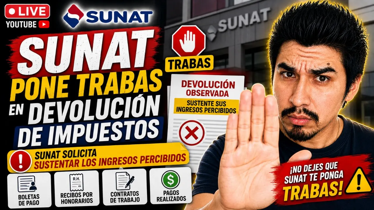 Reproducir: SUNAT PONE TRABAS EN DEVOLUCIÓN DE IMPUESTOS.