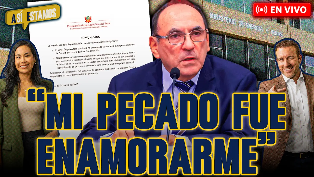 Reproducir: 🚨#ENVIVO | ÁNGELO ALFARO PRESENTÓ SU RENUNCIA AL CARGO DE MINISTRO DE ENERGÍA Y MINAS #ASÍESTAMOS