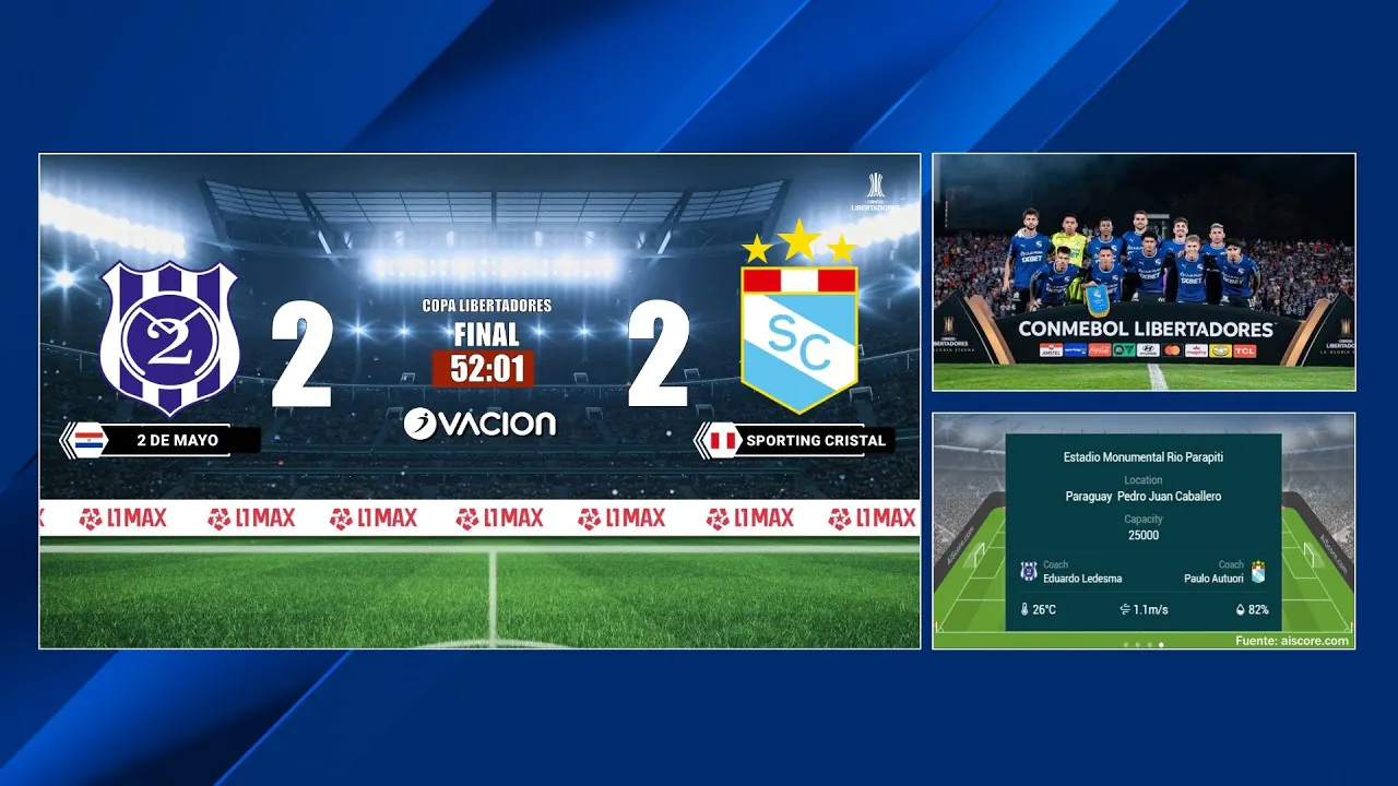Reproducir: 2 de Mayo vs Sporting Cristal por RADIO OVACION 🔴 #ENVIVO | COPA LIBERTADORES - FASE 2