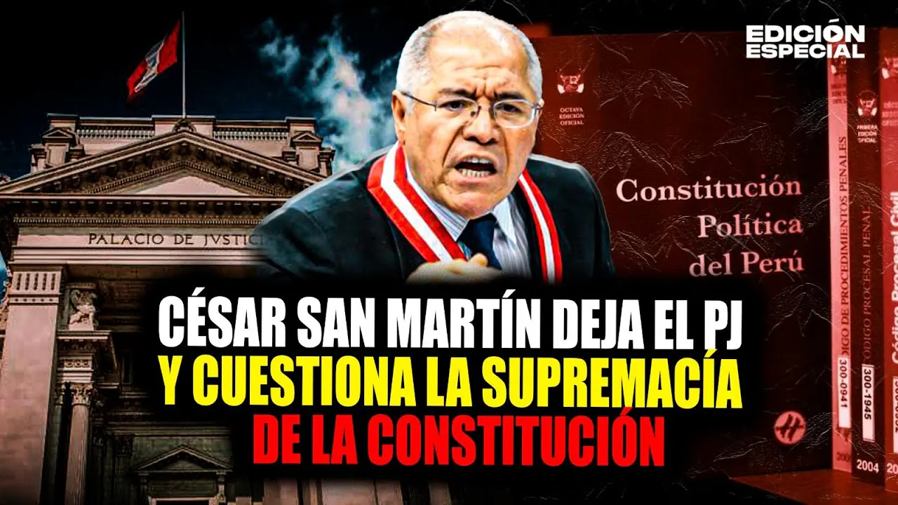 Reproducir: #EnVivo César San Martín es cesado del Poder Judicial y cuestiona la supremacía de la Constitución