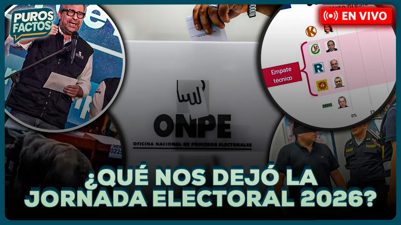 Reproducir: 🚨 #ENVIVO | SE LLEVÓ A CABO LA JORNADA ELECTORAL 2026 EN EL PERÚ | ¿QUÉ NOS DEJÓ? | #PUROSFACTOS