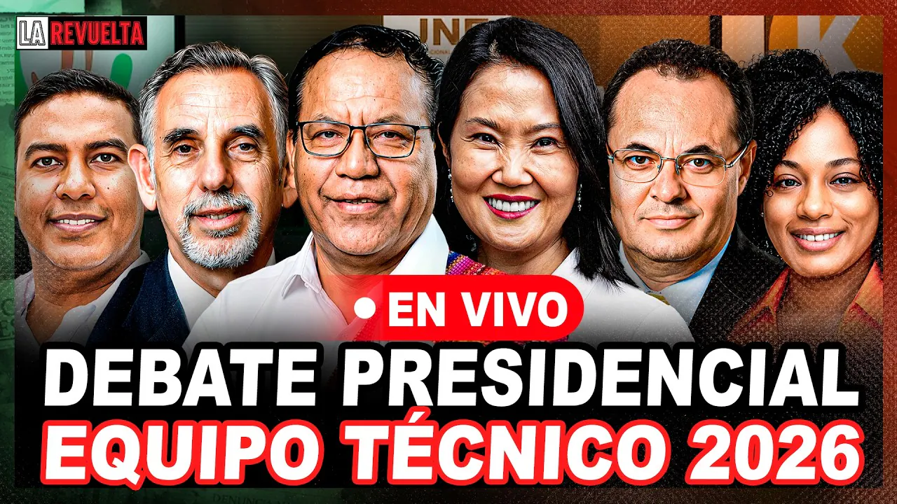 Reproducir: DEBATE PRESIDENCIAL 2026 - HOY 24 MAYO | JNE: EQUIPO TÉCNICO | LA REVUELTA 🔴