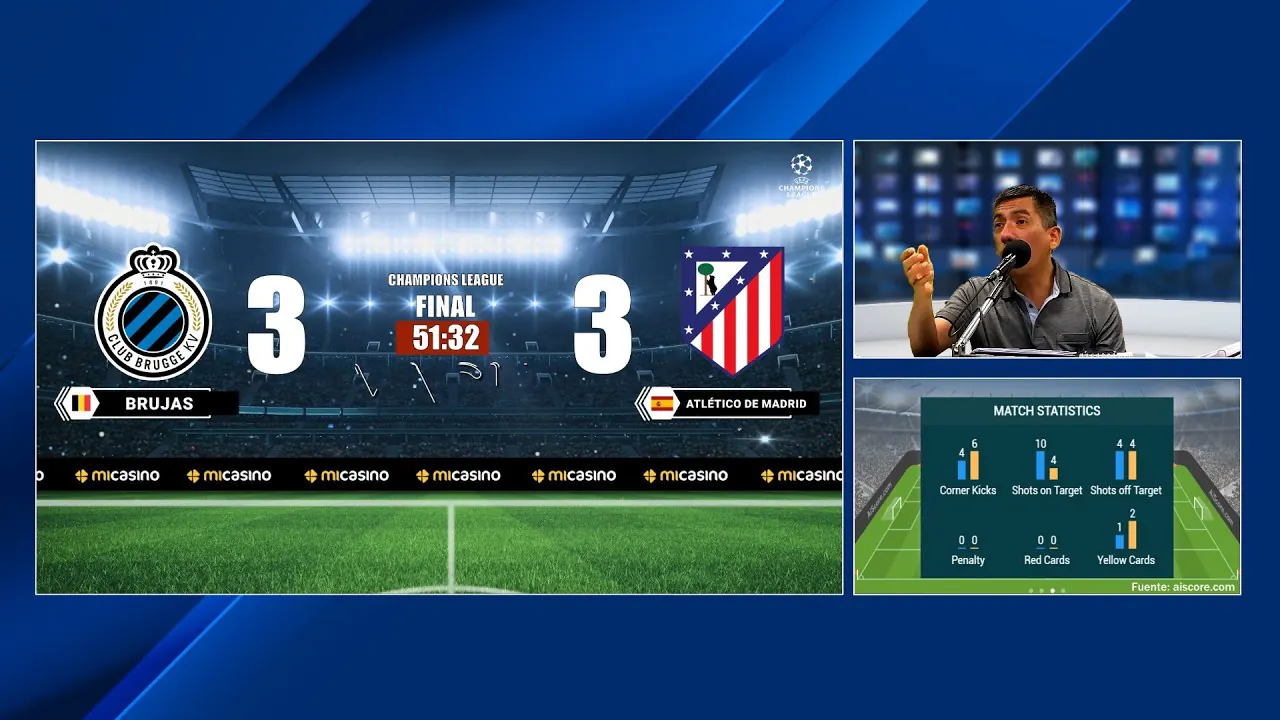 Reproducir: Brujas vs Atlético de Madrid por RADIO OVACION 🔴 #ENVIVO | CHAMPIONS LEAGUE