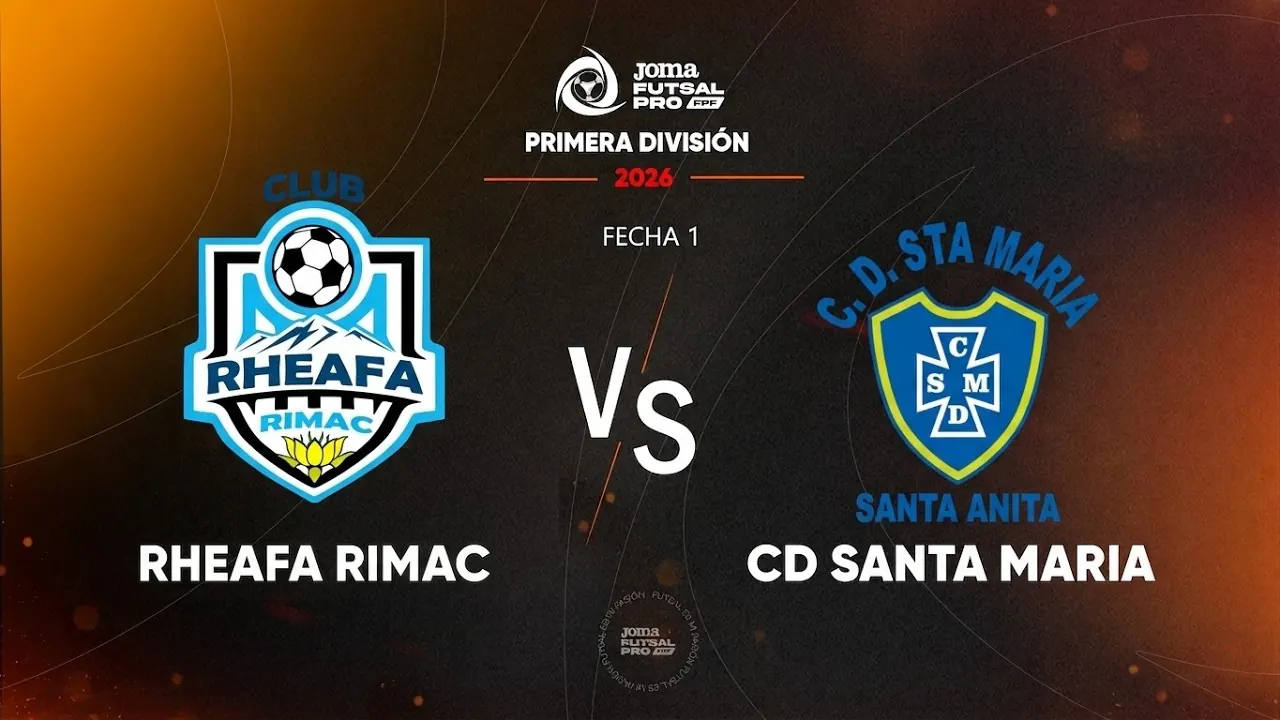 Reproducir: 🔴 EN VIVO | RHEAFA RIMAC VS C.D. SANTA MARIA | JOMA FUTSAL PRO FPF | TORNEO APERTURA FECHA 1