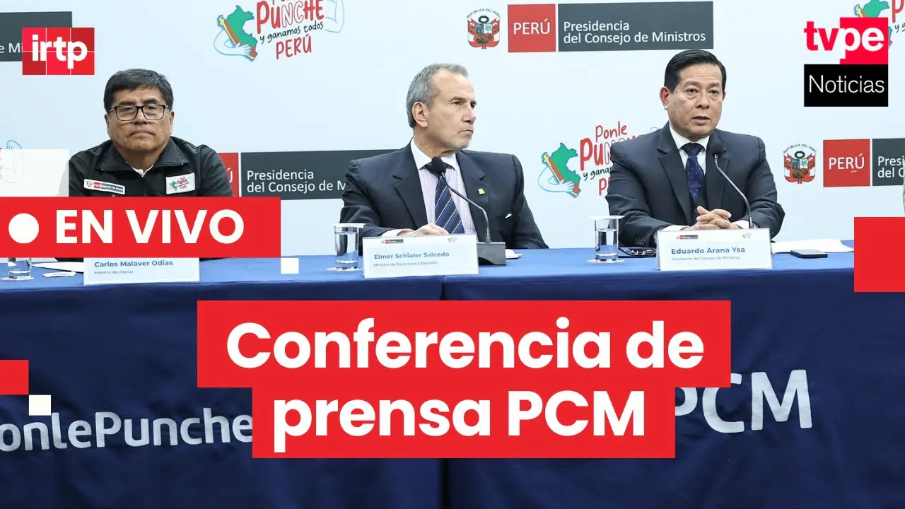 Reproducir: Conferencia de prensa PCM por TVPerú Noticias EN VIVO, hoy de 24 de septiembre del 2025