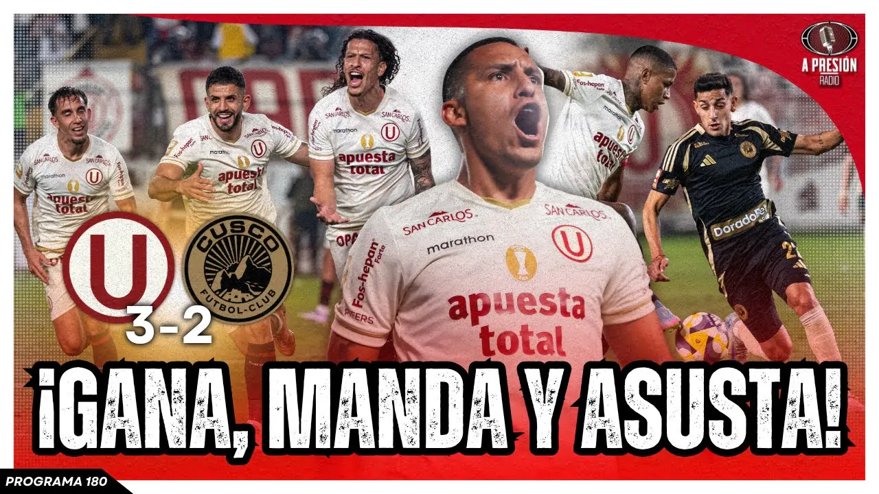 Reproducir: ¡GANA, MANDA Y ASUSTA! Universitario 3-2 Cusco FC