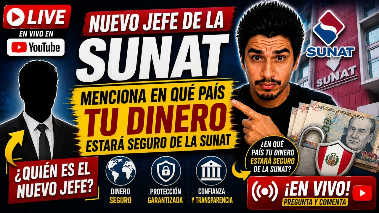 Reproducir: Nuevo Jefe de la SUNAT:  Menciona en qué país tu dinero estará seguro de la SUNAT.