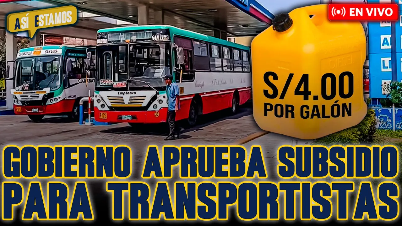 Reproducir: 🔴 #ENVIVO | GOBIERNO APRUEBA SUBSIDIO PARA TRANSPORTISTAS: ¿SE CANCELA EL PARO? #ASÍESTAMOS