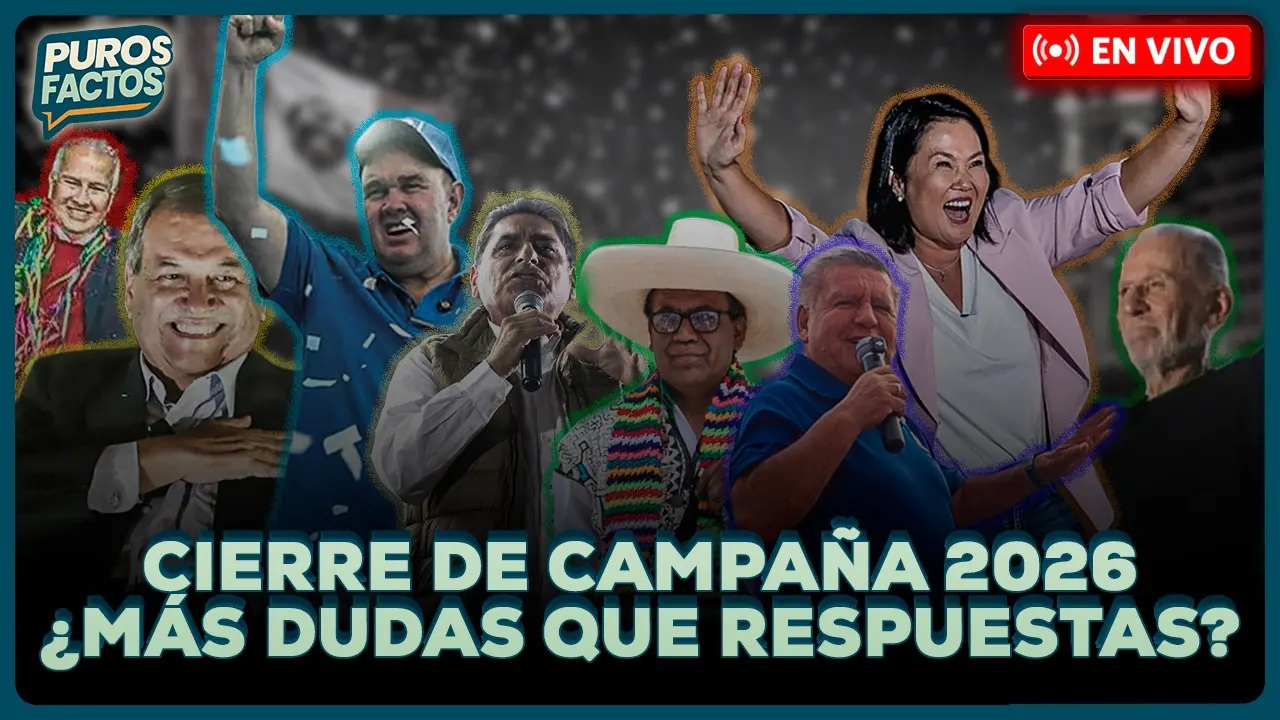 Reproducir: 🚨 #ENVIVO | CANDIDATOS PRESIDENCIALES REALIZAN SUS CIERRES DE CAMPAÑA EN TODO EL PERÚ #PUROSFACTOS